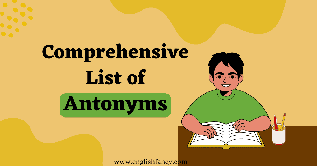 Antonyms list